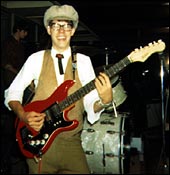 Jon Tuttle, lead guitar, with his beloved candy apple red Hofner 173ii on September 5, 1967.