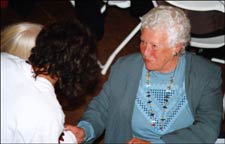 Jean Craighead George greets Joe Ivins and M.J.