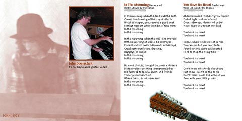 The Patron Saints' Time And Place CD 16-page booklet
