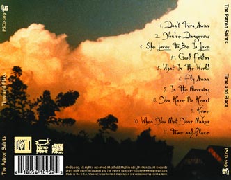 The Patron Saints' Time And Place CD traycard